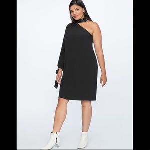 Eloquii One Shoulder Dress with Buckle Detail 18
